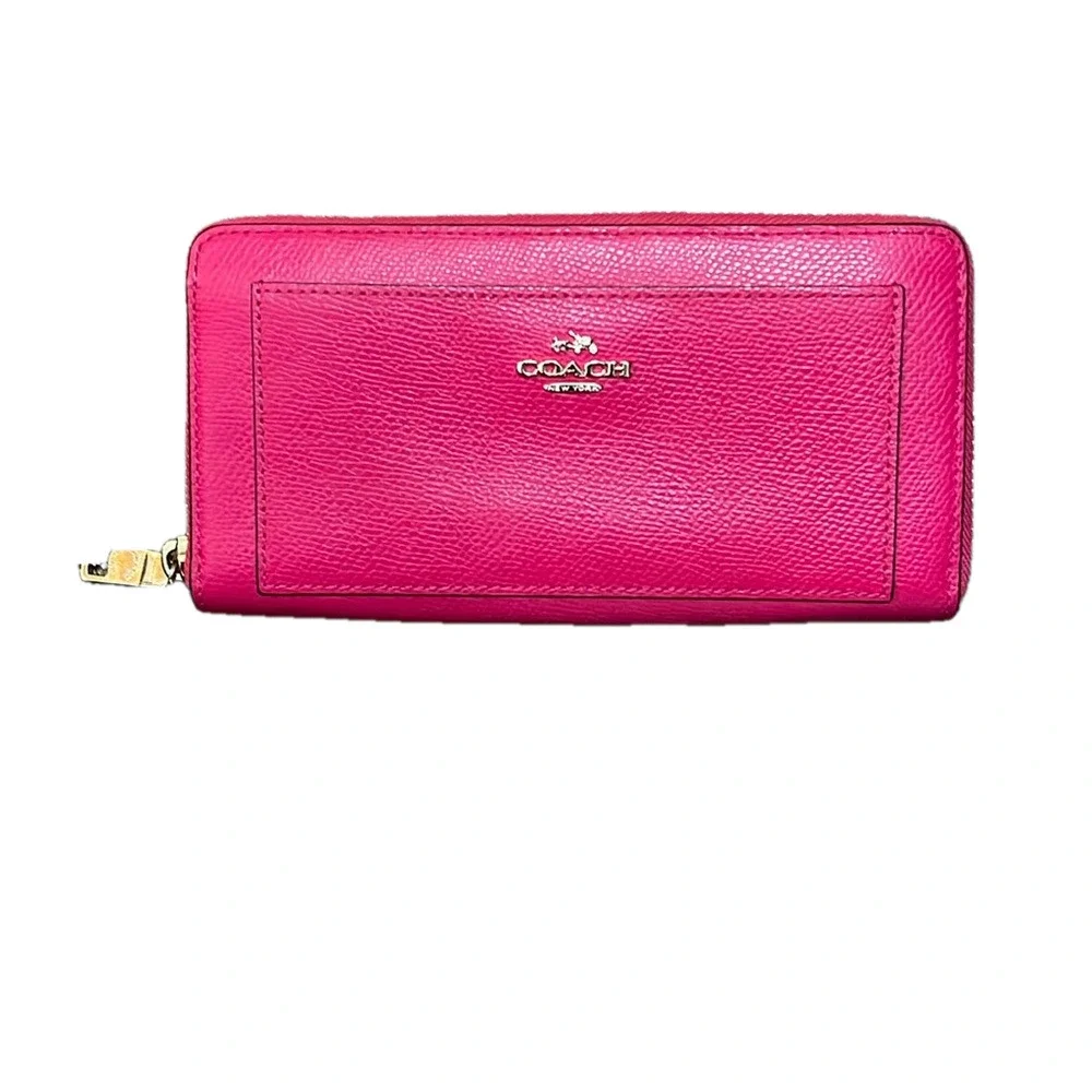 Coach Pink Leather Wallet - Picture 1 of 2